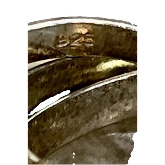 Vintage Sterling Silver 3 Band Rolling Ring Size 7 Interlocking Spinner Style - Picture 8 of 12